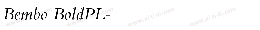 Bembo BoldPL字体转换